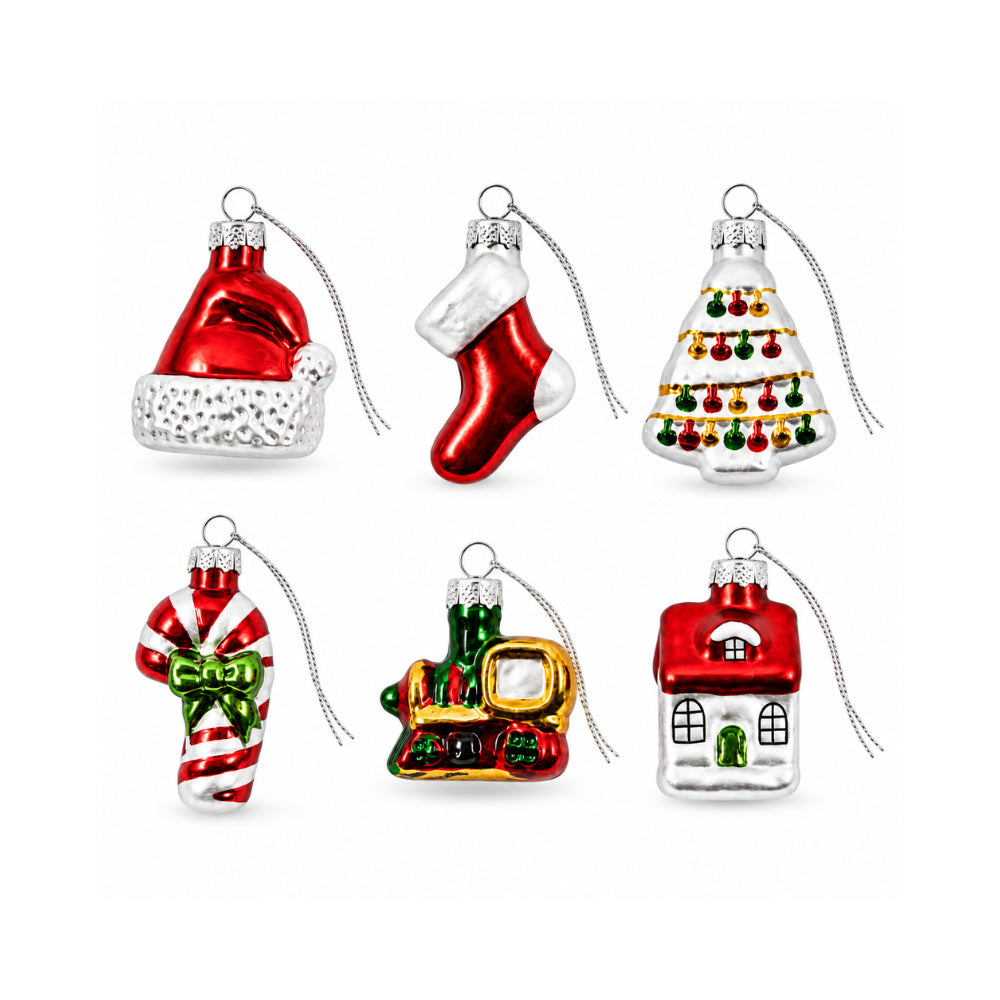 Holly Days Christmas Collection Tree Decoration - STOCKING AND TRAIN